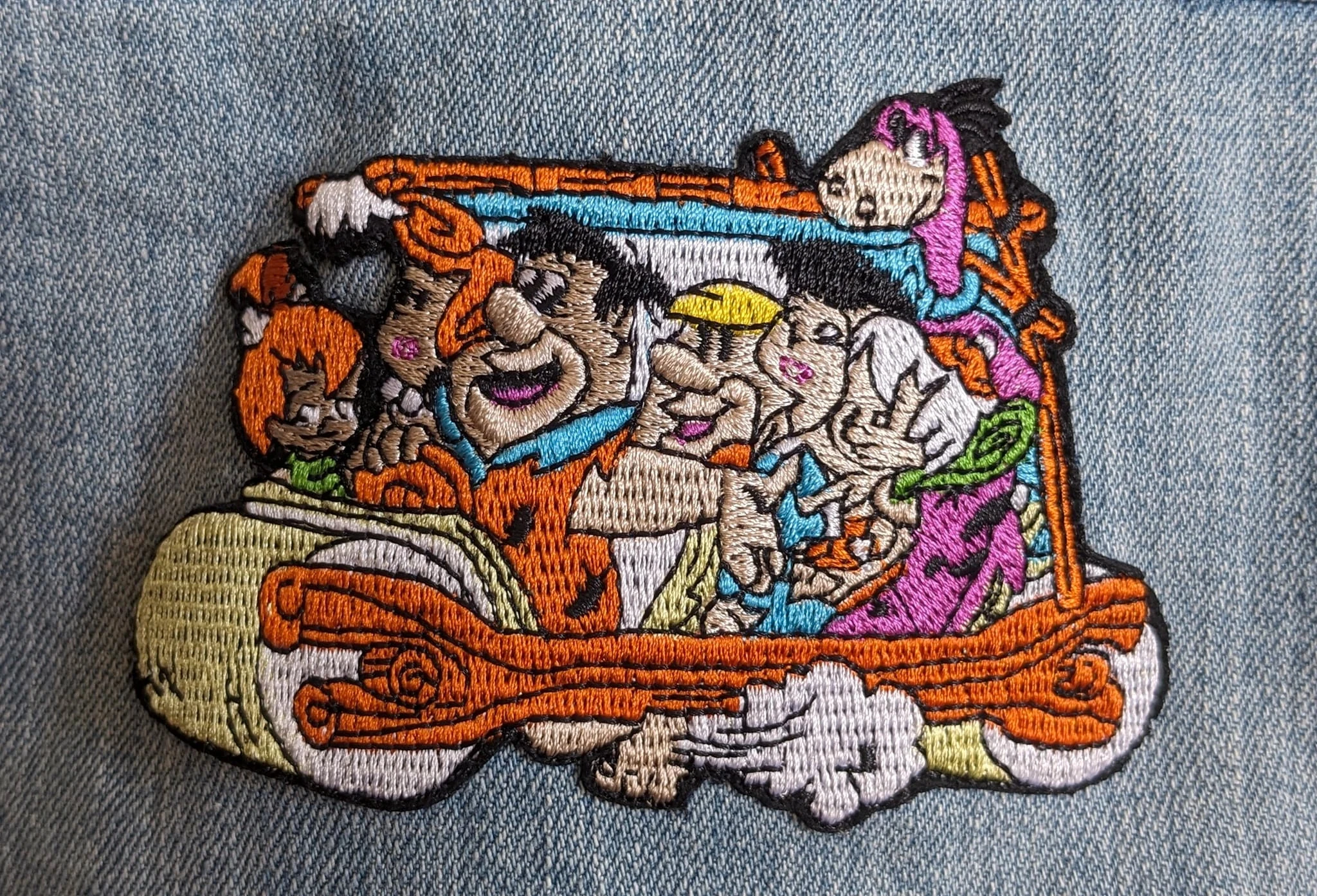 Embroidered denim jacket "The Flintstones - the Flinstones" – photo 9